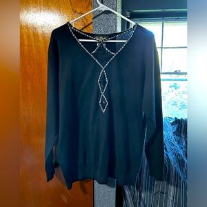 NWT BOB MACKIE BEADED TOP